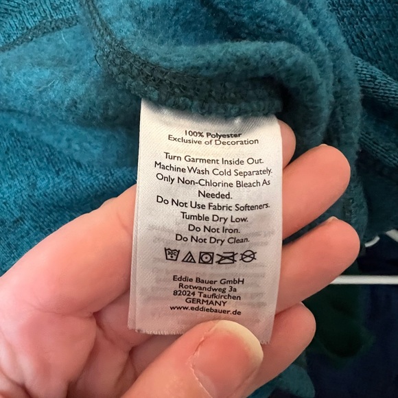 Men's Eddie Bauer Half Zip Collared Pull Over Fleece Jacket - Picture 7 of 7